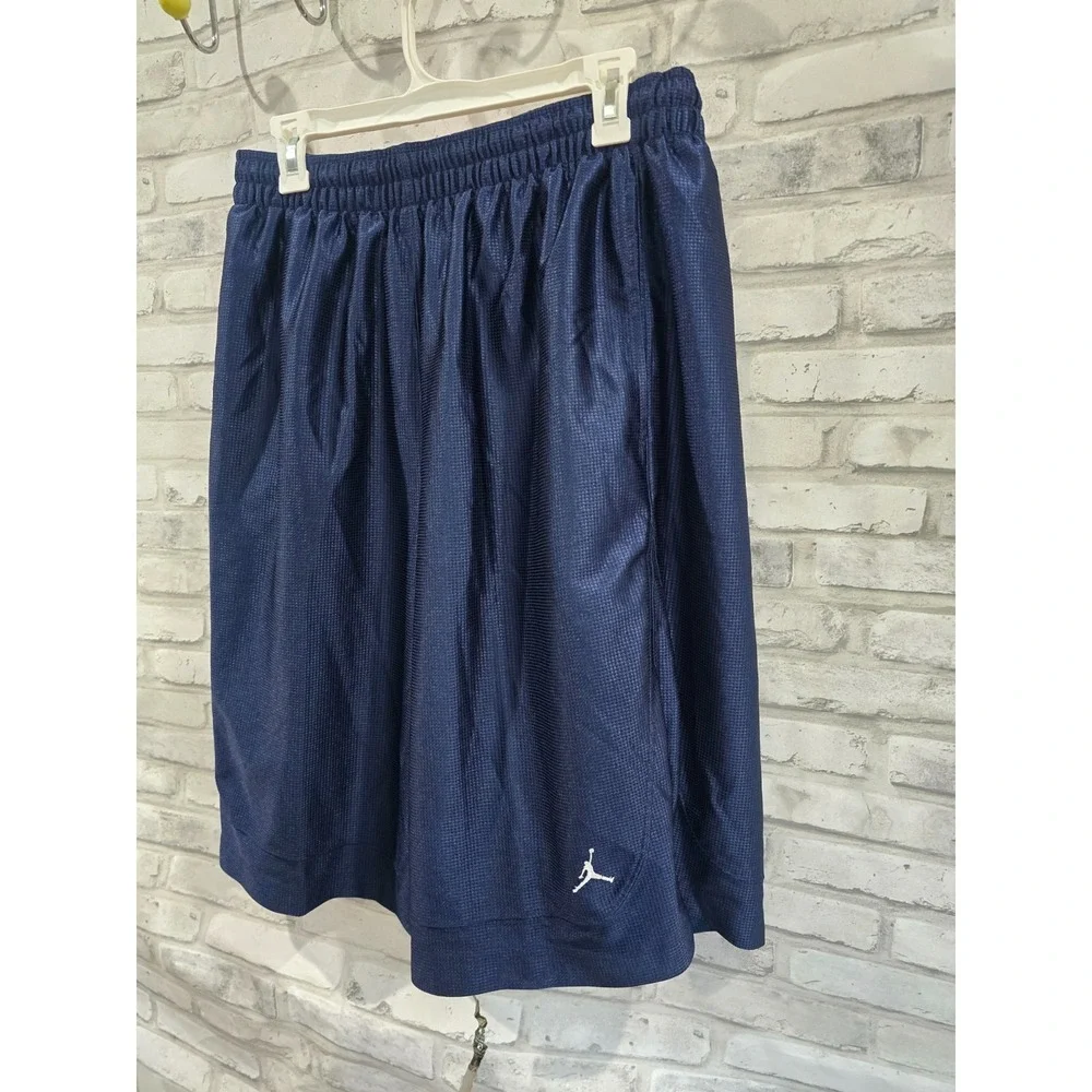 Vintage Nike Air Jordan Basketball Shorts Men's XL 20th Anniversary Navy Shiny